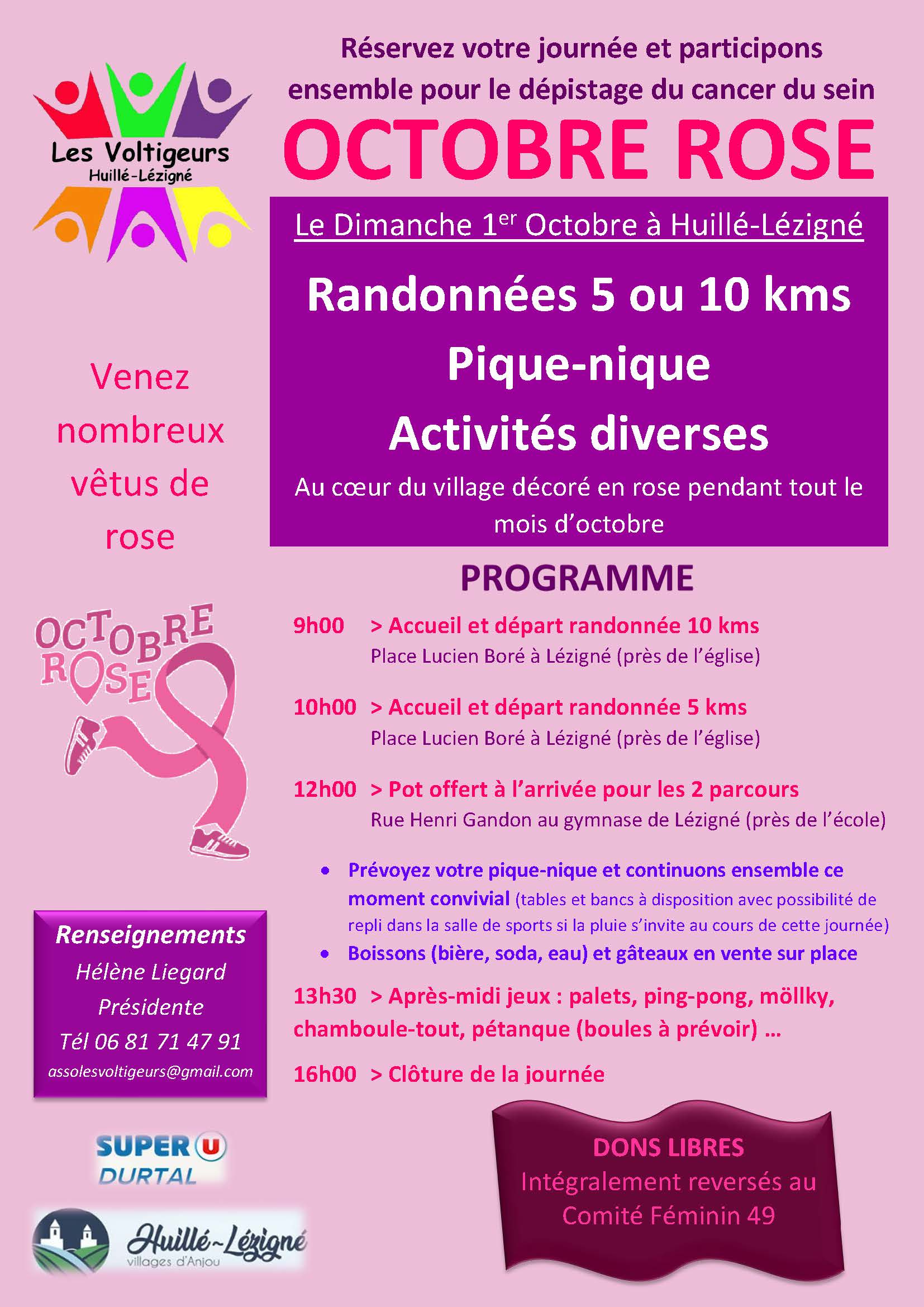 Flyer Octobre Rose 2023